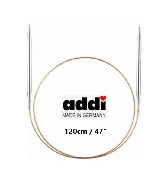 Addi Brass Tip Circular Knitting Needles - 120cm (47")