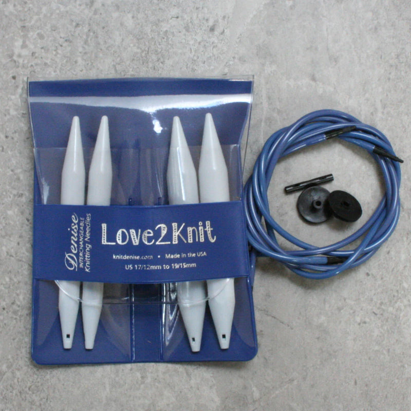 Denise Love2Knit Interchangeable Circular Knitting Needles - XLarge Set (12 & 15mm)
