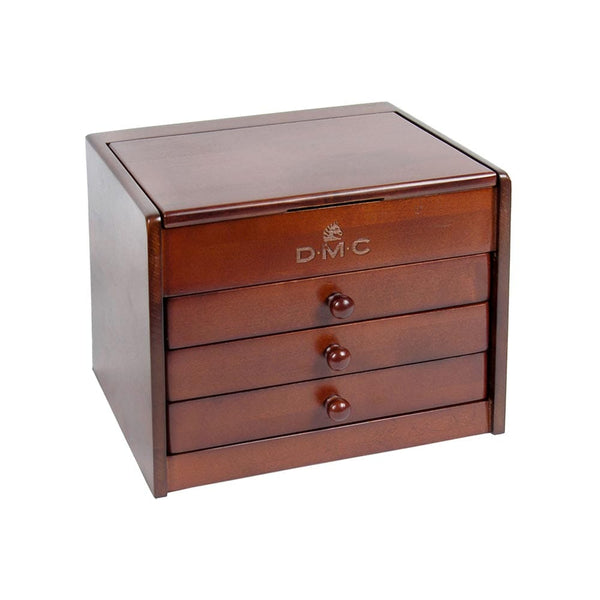 DMC Vintage Chest Embroidery Thread Collector's Box - 3 Drawers