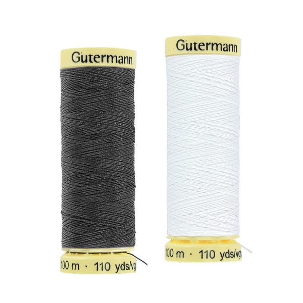 Gutermann Sew-All Sewing Thread Nostalgic Tin - 180 x 100m Black & White Spools