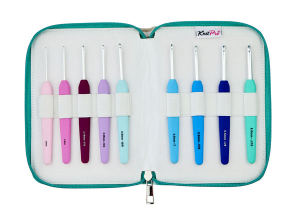 KnitPro "Waves 2.0" Crochet Hooks - Deluxe Set of 9