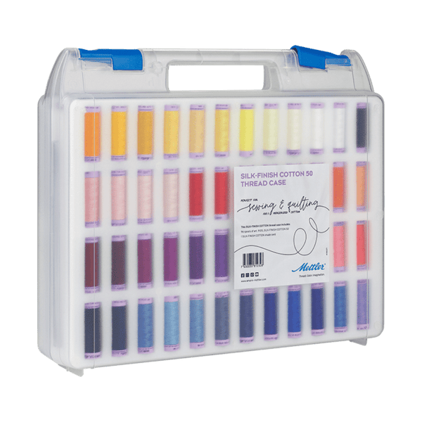 Mettler "Silk Finish Cotton No.50" Sewing Thread Case with 96 Spools
