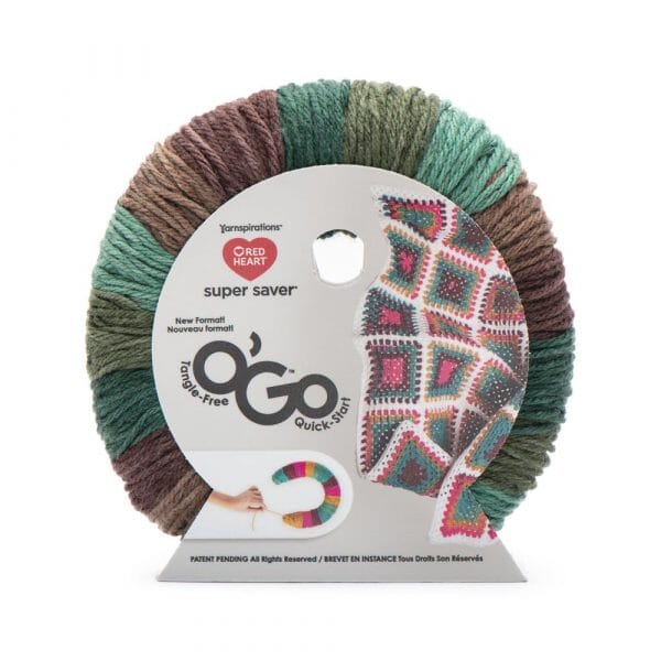 Red Heart 141g O'Go "Super Saver" 100% Acrylic Yarn - Stripes