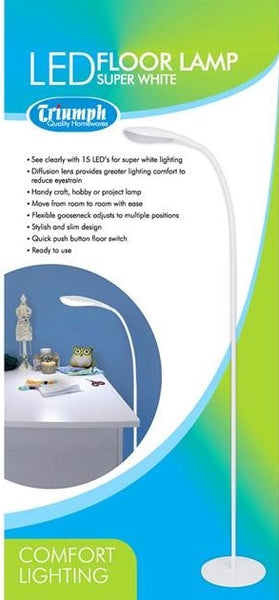 Triumph Flexible Super White LED Floor Lamp