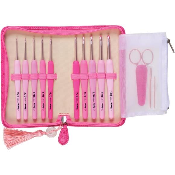 Tulip "Etimo" Rose Pink Crochet Hooks - Set of 10