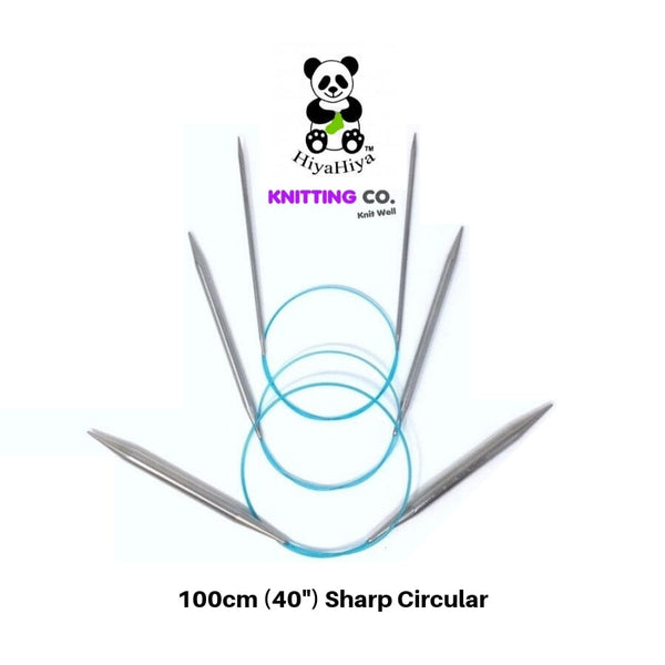 HiyaHiya Sharp Stainless Steel Circular Knitting Needles - 100cm (40")