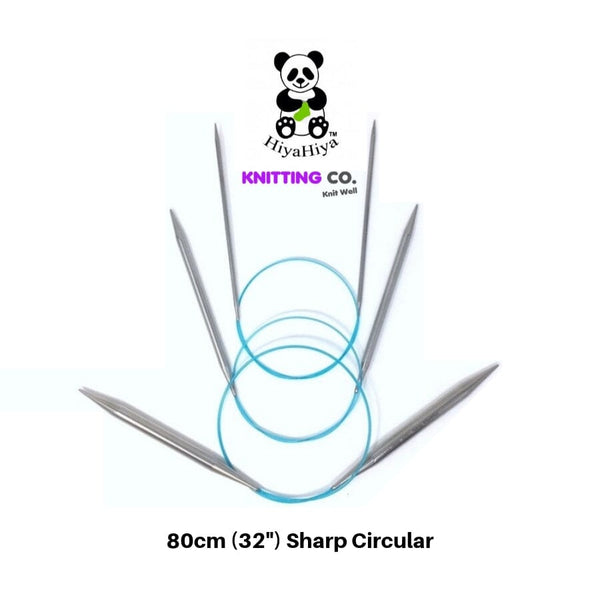HiyaHiya Sharp Stainless Steel Circular Knitting Needles - 80cm (32")