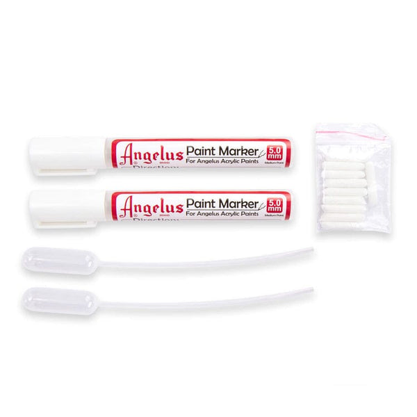 Angelus Acrylic Leather Paint Refillable Empty Markers - Set of 2