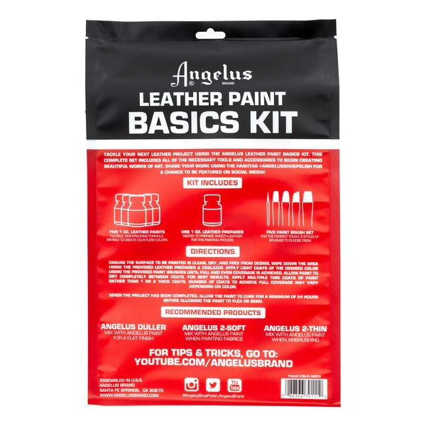 Angelus Acrylic Leather Paint - 11pc Basics Kit