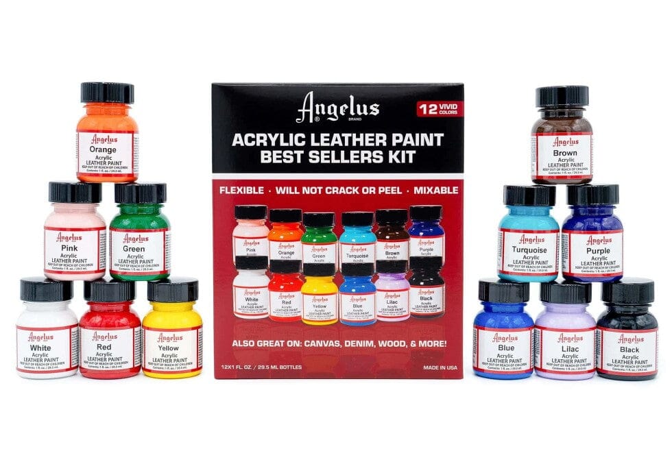 Angelus 1oz Acrylic Leather Paint – Original #100, Perfect For Sneakers & Leather Craft