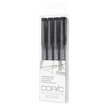 Copic Multiliner Permanent Inking Pens - Black Sets (Choose Your Pack)