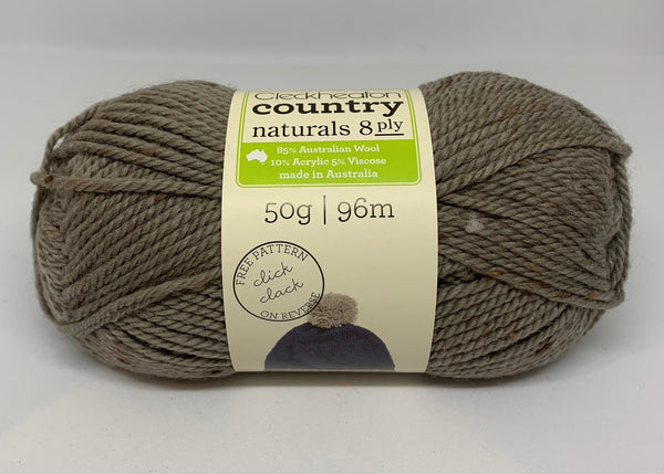 Cleckheaton 50g "Country Naturals" 8-Ply Wool Blend Yarn