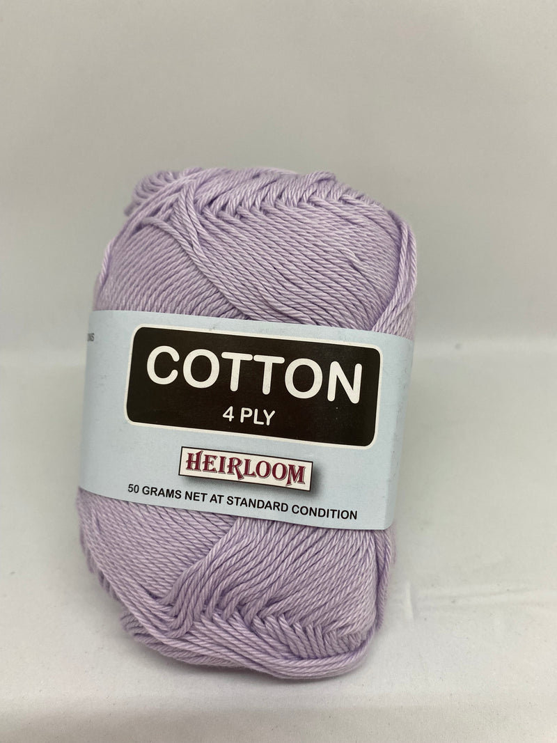 Heirloom 50g "Cotton" 4-Ply 100% Cotton Yarn