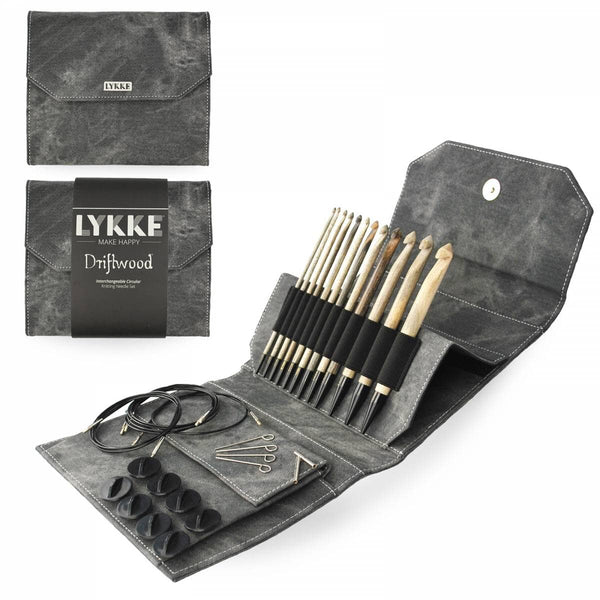 Lykke "Driftwood" 15cm (6") Interchangeable Crochet Hook Set