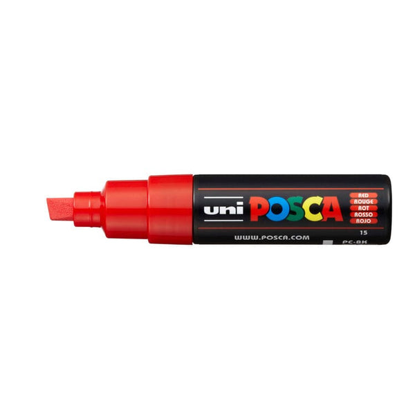 Uni Posca Paint Marker 4.5mm Chisel Tip Pen (PC-8K) - Set of 8 Colours