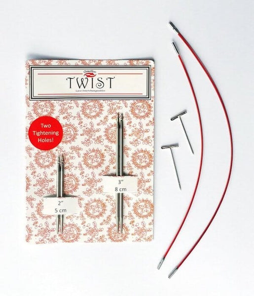 ChiaoGoo TWIST Short 5cm/8cm (2"/3") Combo Knitting Needles