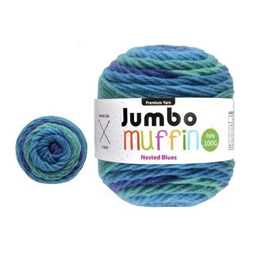Everyday 200g "Jumbo Muffin" 8-Ply Acrylic Knitting Yarn - Choose Your Colour