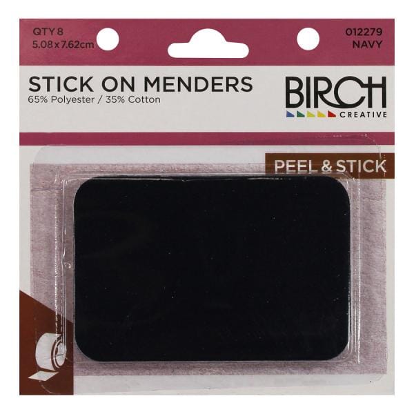 Birch Stick On Mender Fabric Patch - Choose Your Colour