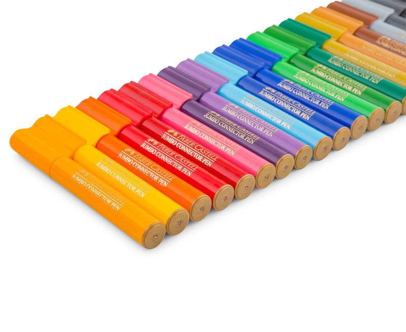 Faber-Castell  "Jumbo Connectors" Marker Colouring Pen Set - Choose Your Size