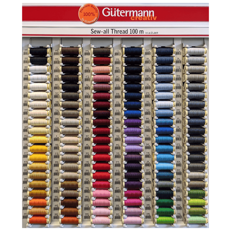 Gutermann Sew-All Polyester Sewing Thread - 100m Reel (Shades #000 - #149)