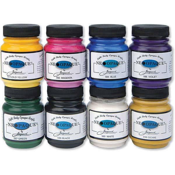 Jacquard Neopaque 70ml Acrylic Paint Jar - Pack of 8 Colours