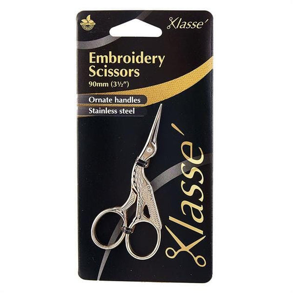Klasse Gold Stork Embroidery Scissors - 90mm or 115mm