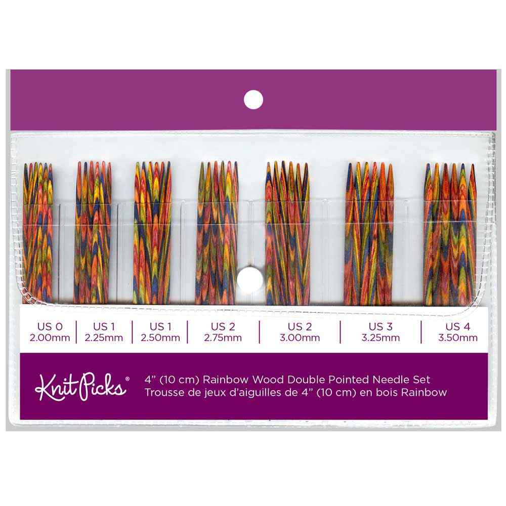 Knit Picks Rainbow Wood Double Point Knitting Needle Set Knitting Co