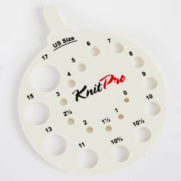 KnitPro Round View Sizer Knitting Needle Gauge Tool