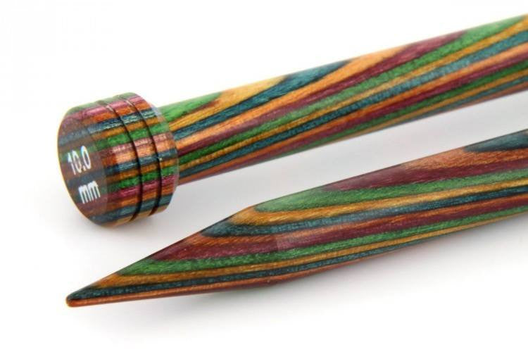 KnitPro "Symfonie" Wood Single Point Knitting Needles Pair (Dif Sizes) 25cm / 10 | KNITTING CO. - 15