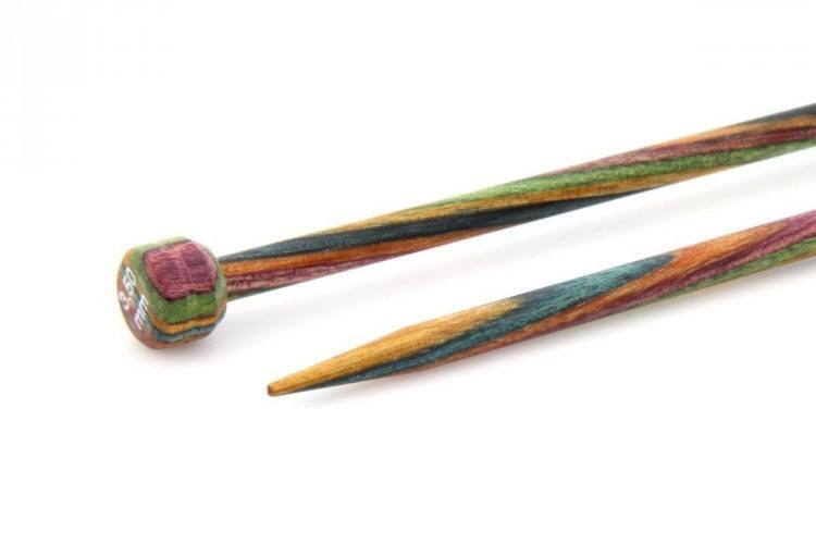 KnitPro "Symfonie" Wood Single Point Knitting Needles Pair (Dif Sizes) 25cm / 3.5 | KNITTING CO. - 4