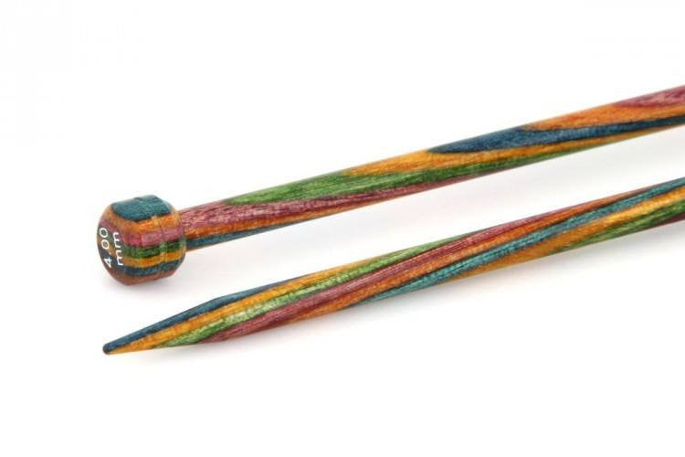 KnitPro "Symfonie" Wood Single Point Knitting Needles Pair (Dif Sizes) 25cm / 4 | KNITTING CO. - 6