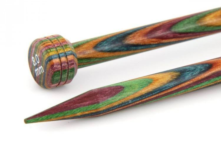 KnitPro "Symfonie" Wood Single Point Knitting Needles Pair (Dif Sizes) 25cm / 8 | KNITTING CO. - 13