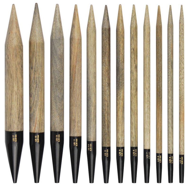 Lykke "Driftwood" Wood 5" (13cm) Interchangeable Circular Knitting Needle Tips