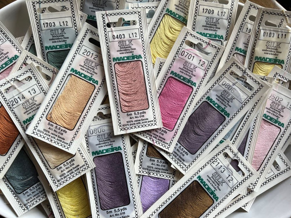 Assorted Pack - Madeira "Silk" 4 Strand Embroidery Floss - 10 x Shades