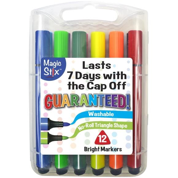 Pencil Grip "Magic Stix" Washable Colouring Markers - Bright Set
