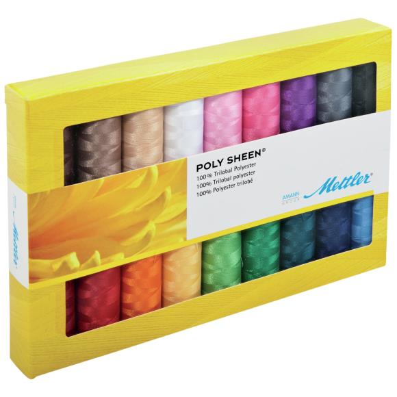 Mettler "Poly Sheen" Polyester Embroidery Thread Kit - Choose Your Size