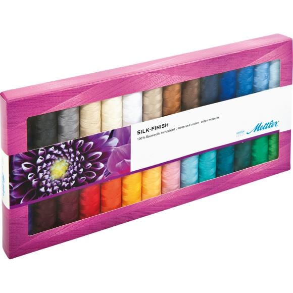 Mettler "Silk Finish" Cotton No. 50 Sewing Thread Kit - Choose Your Size