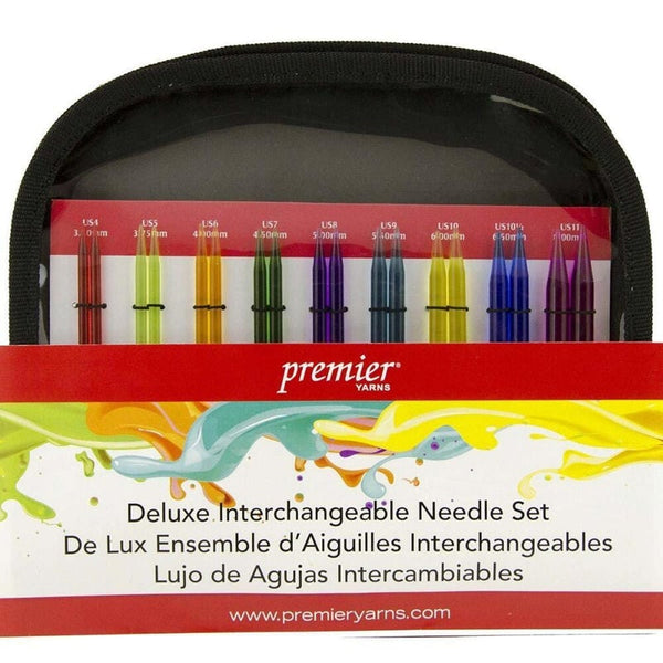 Premier Acrylic Interchangeable Knitting Needles - Deluxe Set of 9