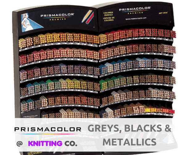 Prismacolor Premier Coloured Pencils - Greys, Blacks & Metallics