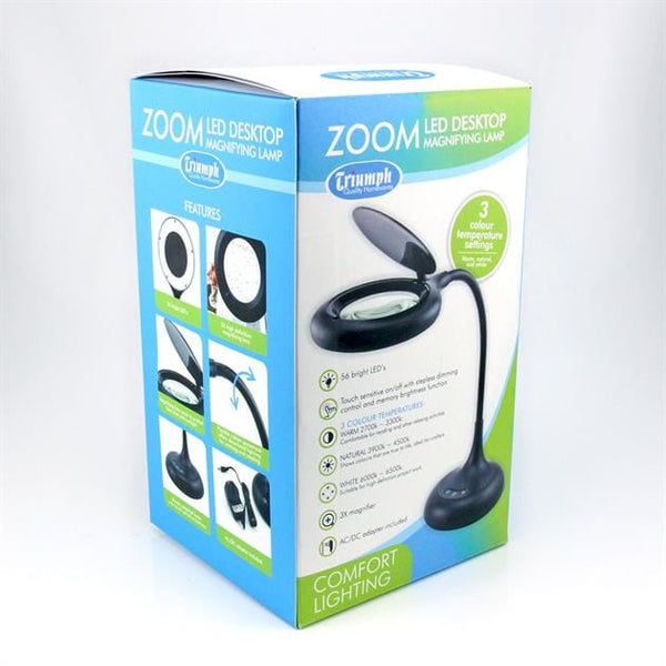Triumph Zoom LED Desktop Magnifying Lamp
