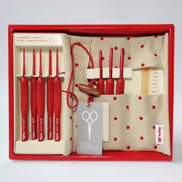 Tulip "Etimo" Red Crochet Hooks - Set of 8