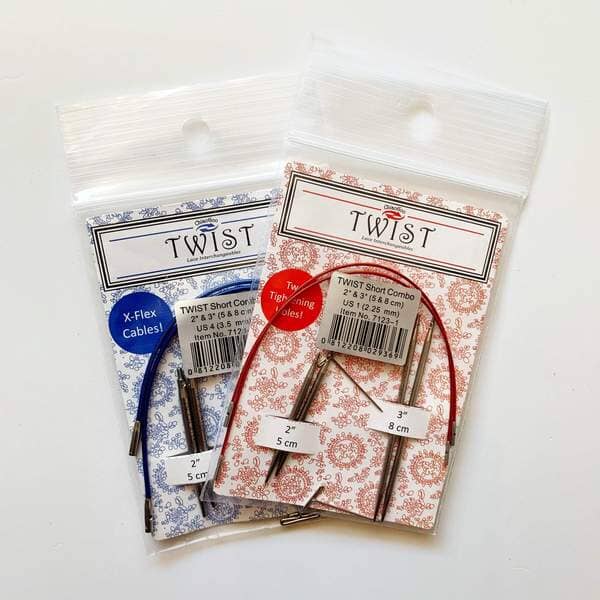ChiaoGoo TWIST Short 5cm/8cm (2"/3") Combo Knitting Needles