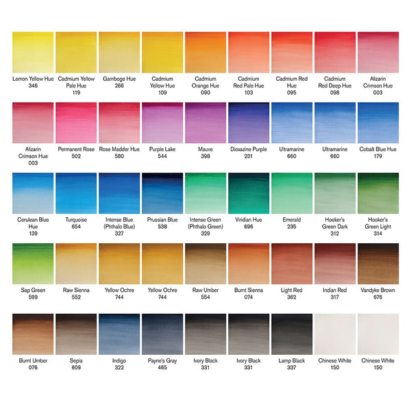 Winsor & Newton Cotman Watercolour Paint - Half Pan Studio Set of 45