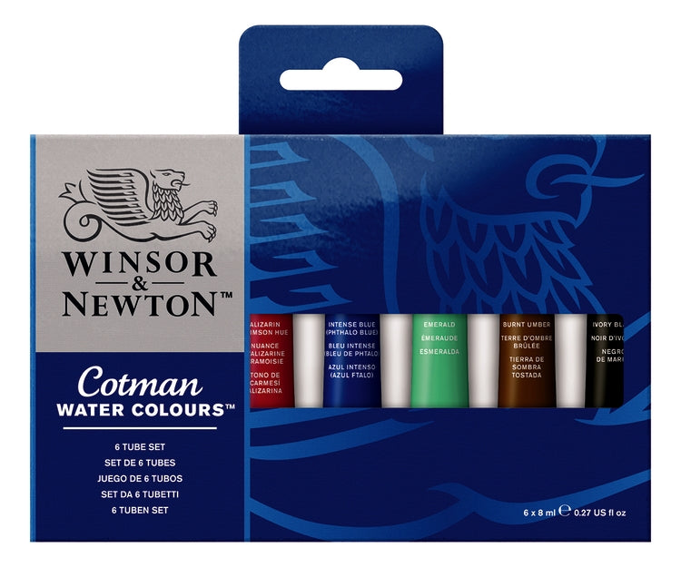 Winsor & Newton Cotman Watercolour Paint - 8ml Tubes Set