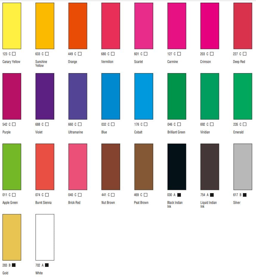 Winsor & Newton Artists' Drawing Ink - 8 x 14ml Set