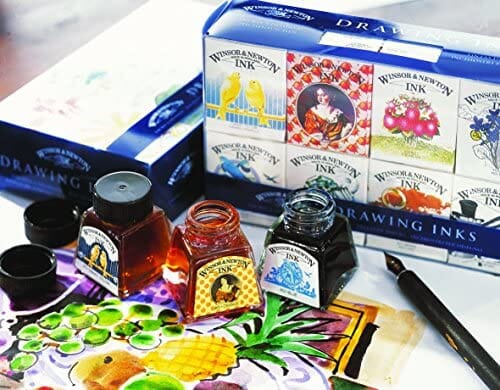 Winsor & Newton Artists' Drawing Ink - 8 x 14ml Set