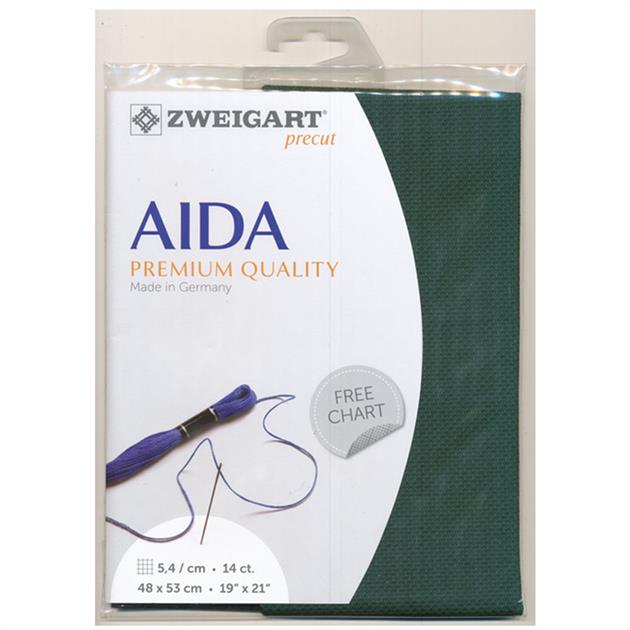 Zweigart Pre-cut Aida Cloth Fabric - 14 Count (48 x 54cm)