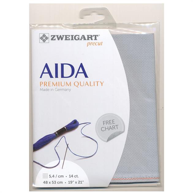 Zweigart Pre-cut Aida Cloth Fabric - 14 Count (48 x 54cm)