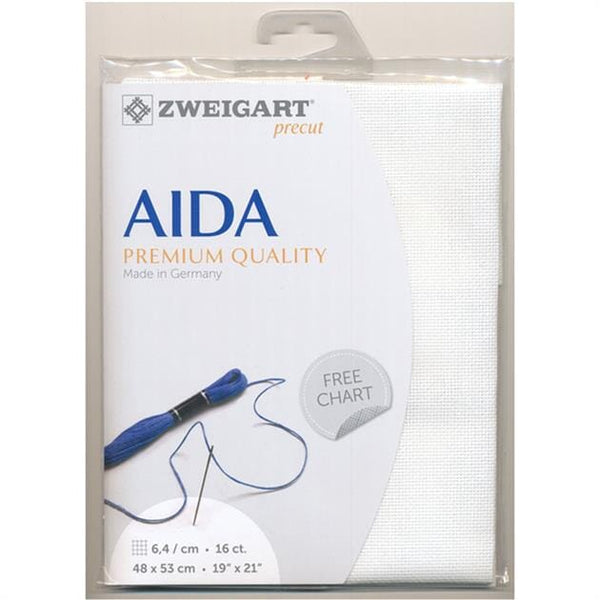Zweigart Pre-cut Aida Cloth Fabric - 16 Count (48 x 54cm)