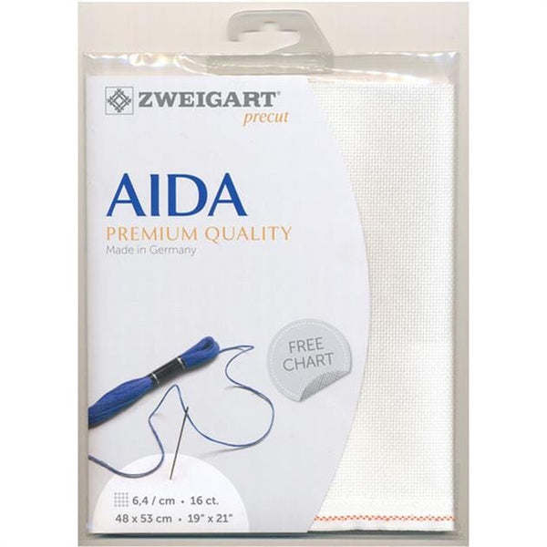 Zweigart Pre-cut Aida Cloth Fabric - 16 Count (48 x 54cm)